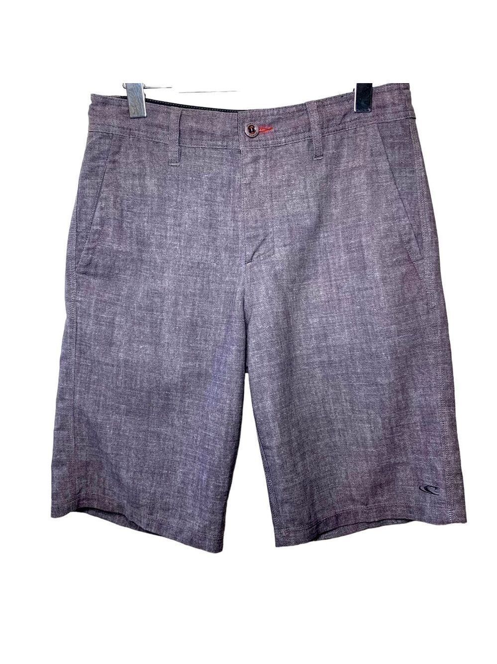 O’NEILL Men’s Hybrid Sz 30 Gray Boardshorts 11" Hyperdry Waist Drawcord Shorts